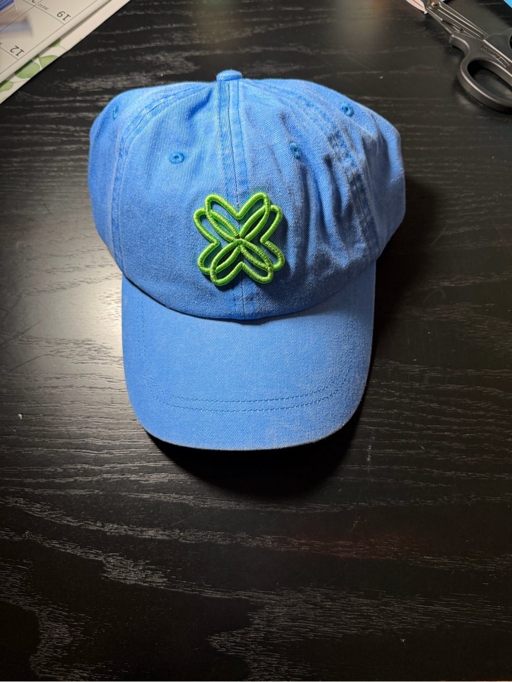 Lilly Pulitzer Chambray Cap with Green Accent